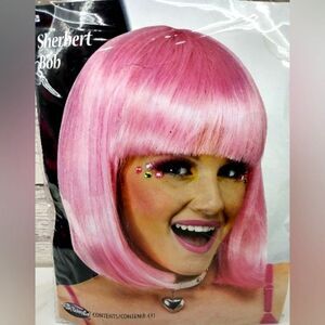 Free Barbie Pink Wig Hair Kids Girls Women Drag New!